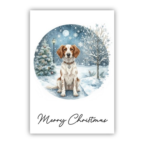 Brittany spaniel christmas - spaniel,