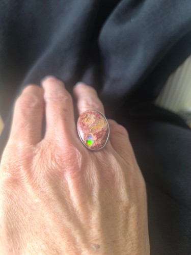 Boulder opal pink stone - boulder,