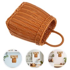 Wall Pocket Planter Wicker Hanging Flower Basket Rustic Wall Flower Vase
