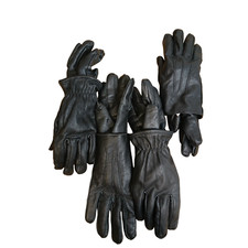 Leather Gloves Black x10 Pairs Ex Police Black Random Styles and Sizes Bundle