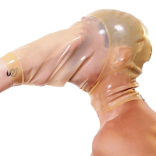 Latex hood fetish spoof feet - fetish,