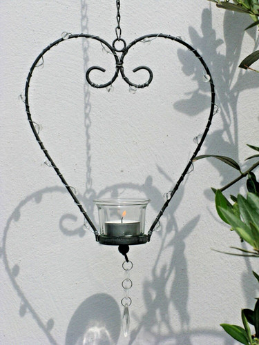 Heart shaped beaded - , hanging