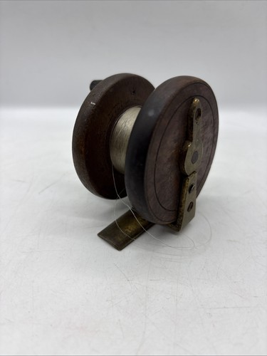 Vintage wooden fishing reel - vintage,