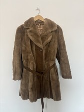 Vintage 1970s Tissavel Faux Fur & Suede Coat – Made in England