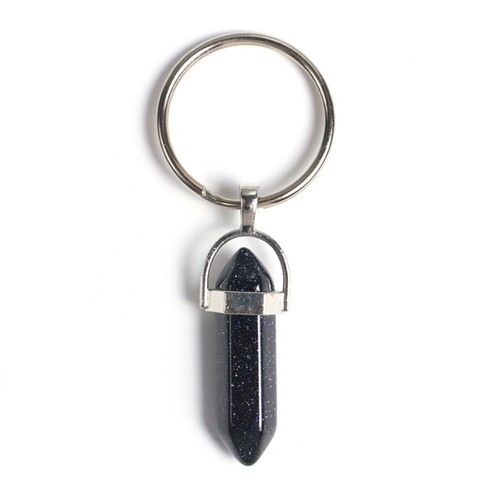Natural gemstone keyring - natural,