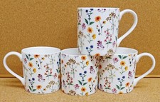 Meadow Flowers Mugs Set 4 Bone