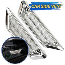 2Pcs Auto Silver Chrome Car