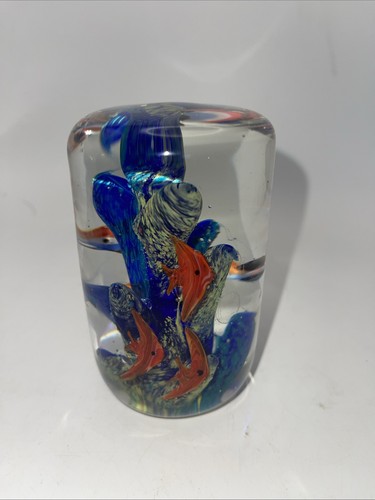 Vintage art glass - glass, tropical