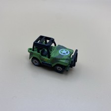 Micro Machines Vehicle ARMY JEEP Off Road Stealth Light Green Galoob 80s RARE