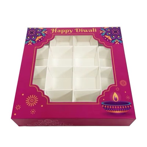 Pcs happy diwali grid boxes - diwali,