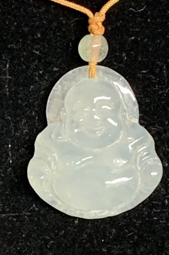 Clear jade buddha pendant - buddha,