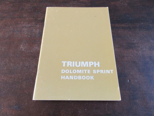 Triumph dolomite sprint owners - triumph,