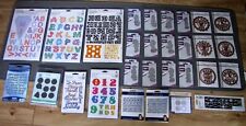 CUTTING DIES - LETTERS, NUMBERS, SENTIMENTS, BANNER, ALL REDUCED TO CLEAR