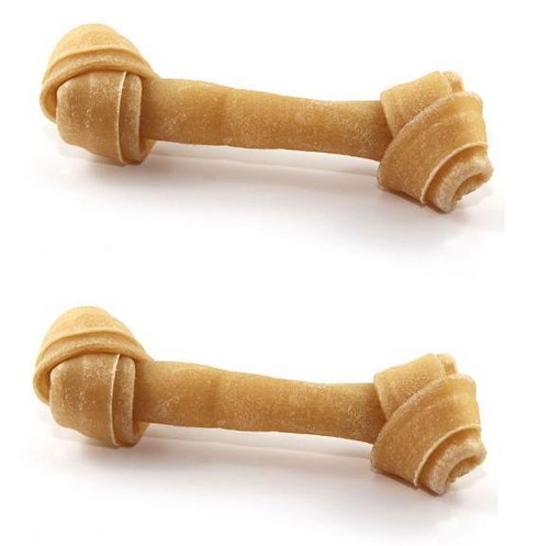 Knotted rawhide chew x2 - 6",