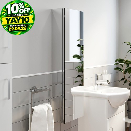 Tall bathroom mirror cabinet - bathroom,