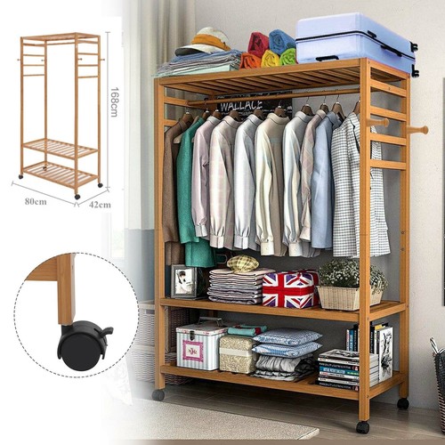 Heavy duty wooden clothes - duty, rail