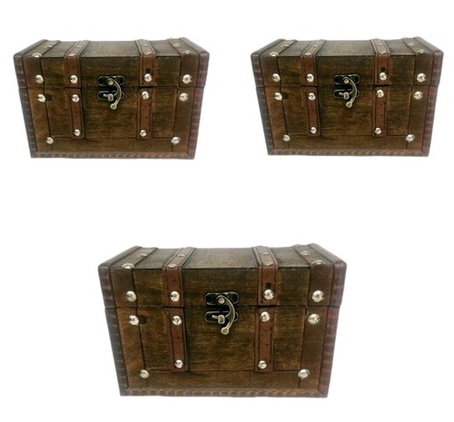 Small wooden treasure chest - wooden,