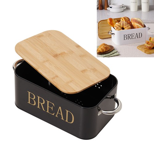 Metal bread bin - bread,