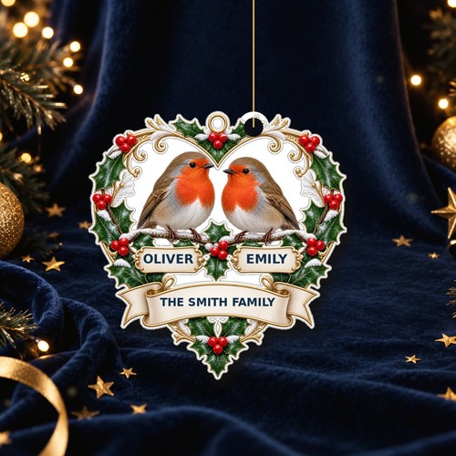Personalised robin couple - personalised,