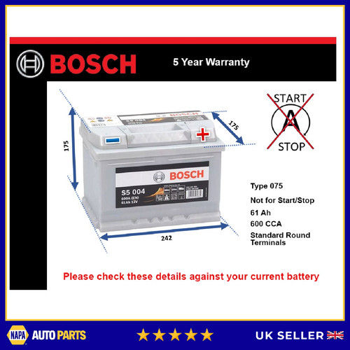Car battery s5004 - s5004, 075