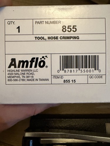 Amflo 855 hand tool hose - hand,