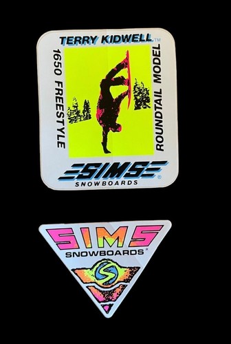 Vtg sims snowboard stickers - 2,