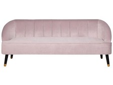 3 Seater Velvet Sofa Pink