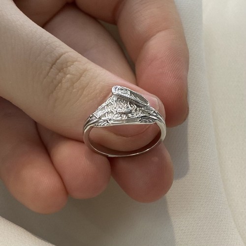 Silver babies saddle ring - ring, a-m
