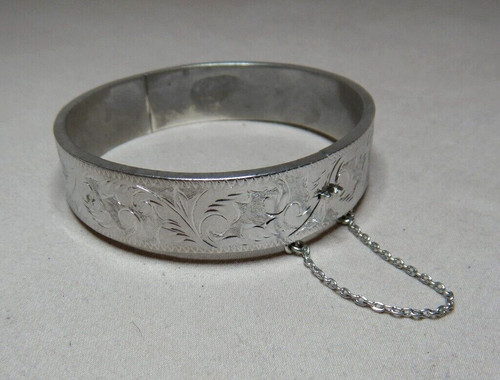 Vintage sterling silver hinged - sterling,