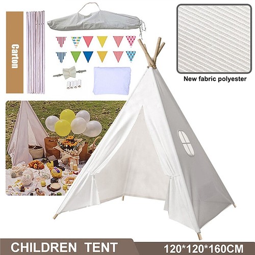 160cm large canvas kids teepee - 160cm,