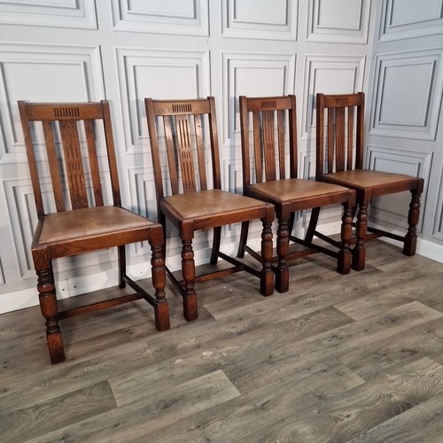 Vintage oak dining chairs - vintage,