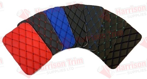 Diamond single stitch quilted