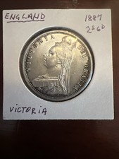 1887 Silver Half Crown Queen Victoria Jubilee Head
