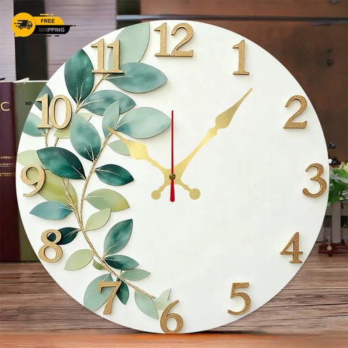 10inch green leaf wooden - 2d,