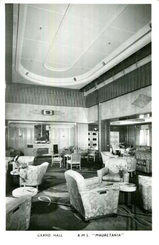 1930s postcard grand hall - 1930s,