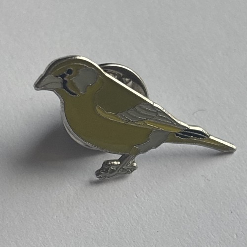 Rspb metal badge greenfinch - metal, badge.