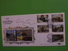 BENHAM FDC 1985 FAMOUS TRAINS, CORNISH RIVIERA, GWR SHS SIGNED TERENCE CUNEO