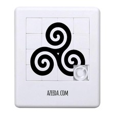 'Triskelion Celtic Triple Spiral Symbol Design' Sliding Puzzle (PZ00040161)