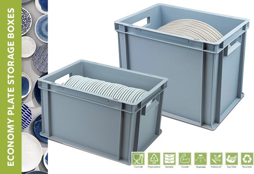 Economy plate storage boxes - economy,