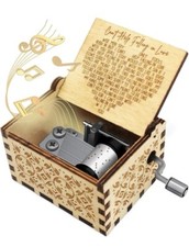 Music Box - I Can't Help Falling In Love With You Manual Crank Vintage Valentine