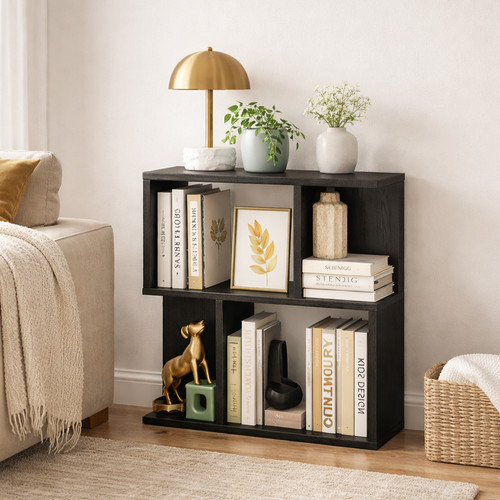 Wooden bookcase compact - wooden,