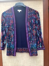 MONSOON Multicoloured Open Style Jacket with Beaded Detail - Size M