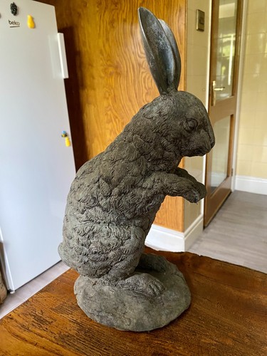 Cast bronze hare sculpture - cast,