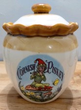 LOVELY PRESINGOLL POTTERY CORNISH PISKEY JAR.....EXCELLENT CONDITION.
