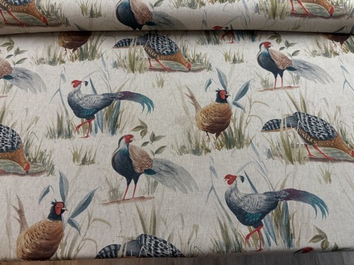 Country game birds linen - game,