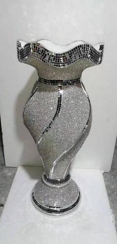 Mirrored floor vase silver - mirrored,