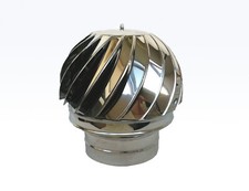 CHIMNEY SPINNER COWL Stainless Steel | Rotating Wind Spinning Cap | 80-200mm