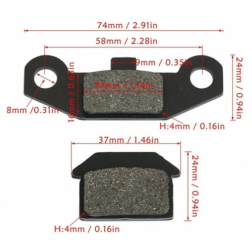 Brake pads for twin - pads,