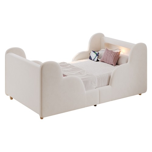 3ft single velvet toddler bed - 3ft,
