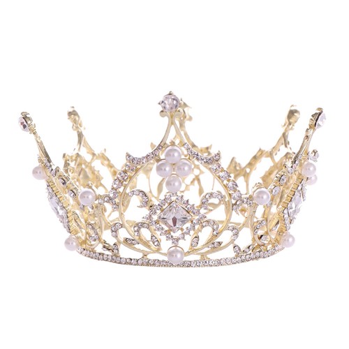 Round baroque style crown - round,
